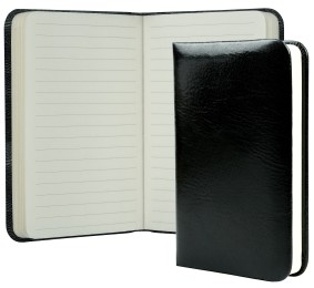 Notizbuch Pocket Format (gebunden) | Echtleder | VINTAGE schwarz